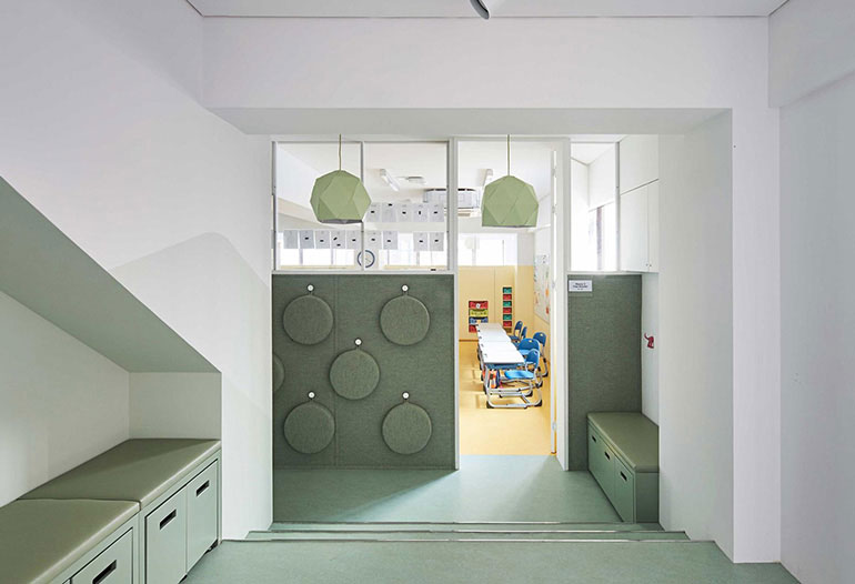 Graphenstone escuela de alemán en Corea. Proyecto realizado por Daniel Valle Arquitectos. Pinturas ecológicas y respetuosas con la salud