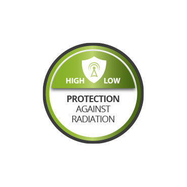 Protects against radiation